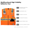 Trabajo de alta visibilidad transpirable chaleco de malla de seguridad personalizado